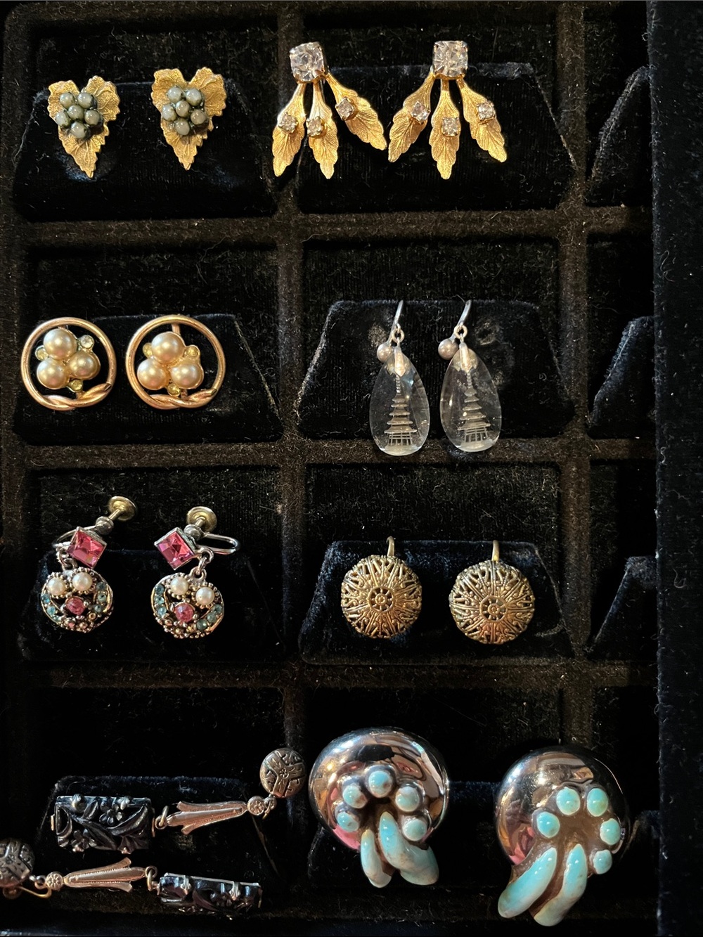 Vintage screw-on earrings